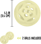 Chew King by Mammoth Glowing Fetch Ball, Dog Ball Toys, Large 2-Pack Lattice