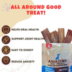Amazing Dog Treats - Beef Esophagus Jerky for Dogs (5-6 Inch - 50 Pc/Pack) - Gullet Dog Chews