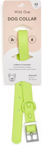 Wild One Dog Collar, Easy-Clean, All Weather Flex-Poly Strap with Metal, Durable, Dirt and Odor Resistant (Limeade, XL)