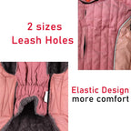 Fleece Dog Hoodie for Large Dogs Super Warm Doggie Jacket for Cold Winter Dog Coats,Pink XXL