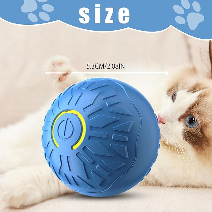 Shaky Ball Toy for Dogs, Automatic Interactive Dog Ball, USB Rechargeable Vibrating Dog Balls Suitable for All Dogs (Blue+Orange)-2PCS
