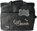 Customized Dog Travel Bag - You Name It and We Make It, Your Own Personalized Pet Travel Bag, Make It Special for You and Your Pet. (Dark Grey)