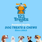 123 Treats - Esophagus Dog Treats (6 Inches - 25 Count) 100% Natural Gullet Sticks for Dogs Flat - Beef Jerky Dog Treats Strips Free of Preservatives, Hormones & Antibiotics