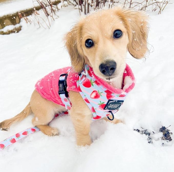 Gooby Stretch Fleece Vest Dog Sweater - Pink, Large - Warm Pullover Super Stretchy Fleece Dog Jacket for Small to Large Dogs