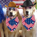 Dog Cowboy Hat Mini Brown Independence Day Costume 4th of July Pet Bandana Halloween Costume for Cat Size L