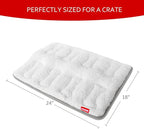 Dog Crate Mat(24" X 18"), Small Dog Bed for Crate, Soft Plush Bed Pad Machine Washable, Sleeping Mat with Anti Slip Bottom