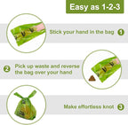 ECO-CLEAN Poop Bags, 500 Count Dog Waste Bags with Handle, Unscented, Leak-Proof, Earth-Friendly (Not on Rolls)