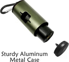 Metal Dog Poop Bag Holder Aluminum Dispenser for Leashes, Hiking & Travel, Lightweight Scratch-Resistant with 3 Attachments and 195 Bags (Olive Green, 1 Holder 15 Bags)