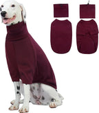 ROZKITCH Dog Shirt with Hoodie Dog Ears Cover 2 in 1, Soft Lightweight Dog Striped T Shirt Pullover Dog Tank with Detachable Ear Wrap, Dog Hoodie Tshirt Dog Boy Girl, Stretchy Sweater WineRed M