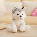 Houwsbaby 12'' Gray Light up Husky Stuffed Animal Dog Floppy LED Plush Toy Puppy Night Lights Glow Pillow Birthday Festival for Kids Toddler Girls