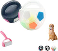 The Mellow Dog Calming Ball with Handle for Dogs, Mellow Dog Calming Ball, Interactive Football Shape Dog Toy, Tpr Chewable Material, Squeaky, Water Play, Training & Outdoor Games (White+Black-A)