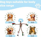 Christmas Puppy Teething Toy for Small & Medium Dogs (20–65lbs), TPR + Cotton Rope Chew Toy for Aggressive Chewers, Indoor & Outdoor Teeth Cleaning Toy for 2–12 Month Dog
