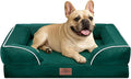 Comfort Expression Orthopedic Dog Bed for Medium Dogs 28x19 Inch, Waterproof Supportive Egg Crate Foam Medium Pet Bed with Removable Bolsters, Dog Couch with Washable Cover & Non-Slip Bottom, Emerald