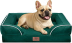 Comfort Expression Orthopedic Dog Bed for Medium Dogs 28x19 Inch, Waterproof Supportive Egg Crate Foam Medium Pet Bed with Removable Bolsters, Dog Couch with Washable Cover & Non-Slip Bottom, Emerald