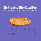 Three Dog Bakery Bark’N Crunch! Chicken Chips, Small 4oz, Crunchy Dog Treats, Single Ingredient, High Protein Snacks, Chicken Treats, Low Calorie Healthy Training Treat, Made in The USA