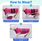 MIGOHI Dog Anxiety Relief Coat,Comfort Anxiety Vest for Dogs,Adjustable Anxiety Calming Wrap for Fireworks,Thunderstorms,Travel, Separation, Dog Anxiety Jacket for Small Dogs,XS,Rosered