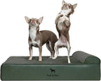 NOAH & PAW Dog Bed, 28x23x7.5 Inch, Orthopedic Dog Beds for Medium Size Pets, Eggshell Memory Foam Infused with Cooling Gel, Waterproof, Machine Washable, Includes Inner Cover (Faux Leather)