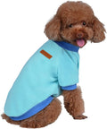 GreenJoy Classic Fleece Dog Sweater – Soft & Warm Stretchy Sweatshirt for Small Dogs & Cats, Cold-Weather Pullover for Everyday Wear (Light Blue, Medium/Large)