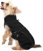 Warm Dog Coat for Winter,Waterproof Jacket with Zipper,Detachable Dog Coat with Adjustable Buckle,Comfortable Jacket for Dogs in Cold and Windy Days.XS Black