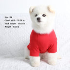 Dog Shirt for Small Dogs Plain T-Shirts Soft Breathable Dog Cotton Shirt pet Clothes (X-Small, Red)