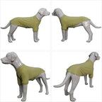 Lovelonglong Ribbed Dog T-Shirt Cotton Knitted Dog Sweaters for All Season Pet T-Shirts for Large Medium Small Dogs Chartreuse 3XL