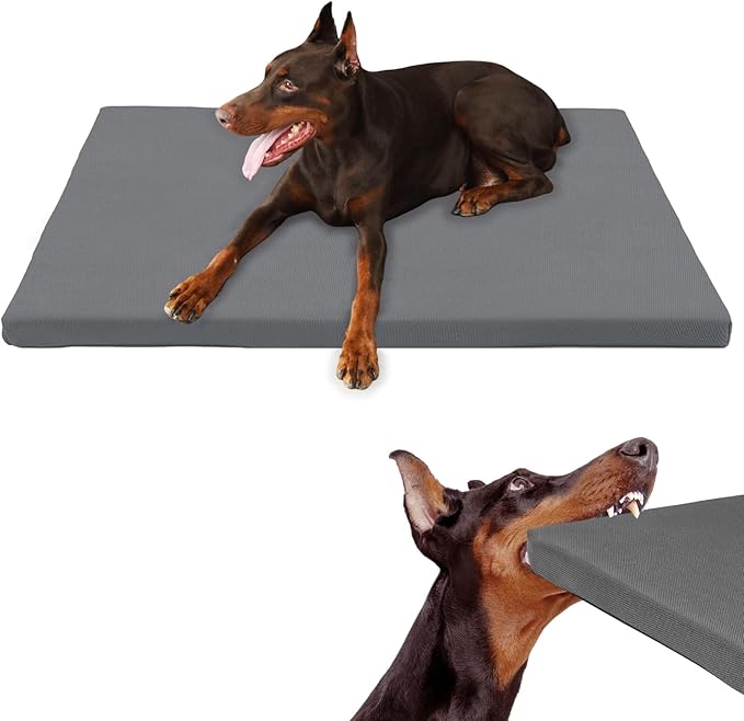 Durable Outdoor Waterproof Dog Bed up to 35 lbs Medium Dogs Chew Resistance Dog Crate Mat Washable Cover