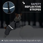 BRKURLEG Grey Dog Winter Coat, Cozy Winter Dog Jackets, Small Medium Dogs Coat with Harness, Onesie Body Warm Puppy Christmas Jacket, Pet Cold Weather Jackets, Puppy Four-Legged Puffer Coats, XXL