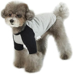 Dog Shirt for Small and Large Dogs Raglan Cotton T-Shirts Soft Breathable Dog Shirts pet Clothes Gray Series (Large, Gray/Black)