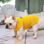 BEAUTYZOO Dog Fleece Vest Sweater Winter Jacket for Small and Medium Dogs with D-Ring Leash Cold Weather Coat Hoodie for XS S M Dogs Boy or Girls, Yellow L
