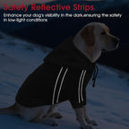 ASENKU Cozy Dog Hoodie，Soft Sweater with Adjustable Hood, Back Pocket and Leash Access Hole，Warm Reflective Sweatshirt for Cold Weather（Black，M