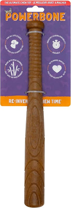 POWERBONE Baseball Bat Dog Toy | Durable Nylon Chew Toy for Aggressive Chewers | Long-Lasting Teething Relief | Keeps Dogs Engaged & Entertained 12"