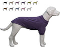 Lovelonglong Ribbed Dog T-Shirt Cotton Knitted Dog Sweaters for All Season Pet T-Shirts for Large Medium Small Dogs Purple XL