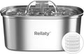 Cat Water Fountain Stainless Steel: 3.2L/108oz Pet Fountain Water Bowl Dog Drinking Dispenser Cat Feeding & Watering Supplies Animal Metal Kitty Spout for Cats Inside with 4 Replacement Filters