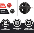 Natural Rubber Dog Balls for Large Aggressive Chewers - Lifetime Replacement - Indestructible and Durable Dog Toys for Large Breed, Black
