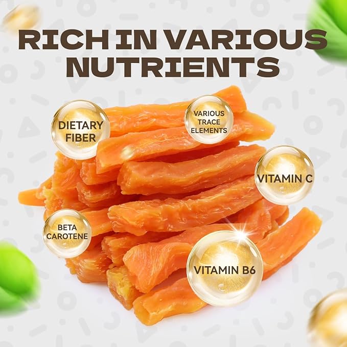Healthy Sweet Potato Dog Treats, Soft and Low Fat Dog Training Treats for Small Medium Dogs and Large Breed, Single Ingredient Chews Snacks 10.58oz/25-30pcs