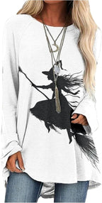 MARSVOVO Women Novelty Graphic Plus Size Sweater Crewneck Long Sleeve Cute Printed Loose Fit Casual Fall Sweaters Top
