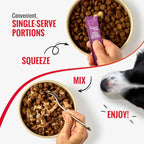 Good 'n' Tasty Triple Flavor Puree Mix-Ins Dog Food Topper Treats for All Dogs, 7 Count, Easy Single-Serve Portions, Added Protein with Duck, Beef and Rabbit, No Chicken Added