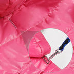 LESYPET Dog Coat for Small Dogs, Windproof Doggie Puffer Jacket with Leash Hole, Extra Warm Dog Jacket Winter Coat, Pink M