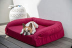 K9 Ballistics Tough Orthopedic Small Bolster Dog Bed - Washable, Durable and Water Resistant Dog Bed - Made for Toy and X-Small Dogs, 24"x18", Sandstone