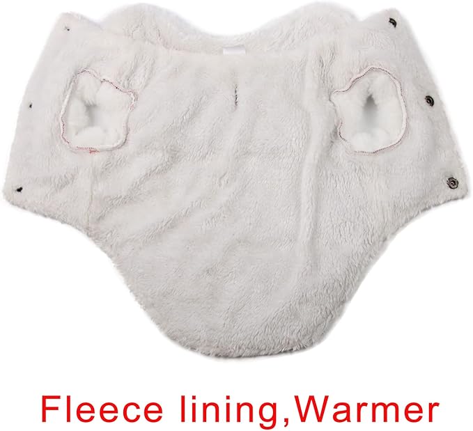 Shawl Design Fleece Lined Warm Dog Jacket for Winter Cold Weather,Soft Windproof Medium Dog Coat,Pink XL