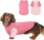 2 Pack Dog Shirt for Medium Dogs - Soft Breathable Summer Cool Tee, Lightweight Comfortable Clothes for Sensitive Skin Jack Russell, Shihtzu, Indoor Lounging, Walking, Park Play, Beach, Pink