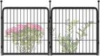 FXW Garden Fence Outdoor for The Yard – 24in(H) x 3.8ft(L) Heavy Duty Metal Animal Barrier for Dog and Rabbit, Decorative Dog Fence, 2 Panels, Black
