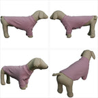 Lovelonglong Ribbed Dog T-Shirt Cotton Knitted Dog Sweaters for All Season Pet T-Shirts for Large Medium Small Dogs Light Pink 2XL