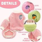 2 Pieces Dog Sweaters for Small Dogs Girl Sweater Winter Warm Puppy Clothes Fleece Chihuahua Sweater Cute X-Small Dog Clothes for Girls Cat Clothes XXL