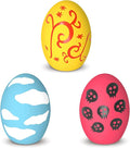 Dog Toys, Squeaky Latex Rubber Bouncy Balls, Squeaky Egg Dog Toys Balls, 3 Pack Interactive Squeak Dog Toy Set for Medium Large Breeds Dogs (3 Pack-A, Large)