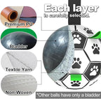 Amasiver Dog Soccer Ball Toys with Straps - 9 inch Large Herding Ball, Interactive Toys for Tug of War, Birthday Gifts,Water Toy, World Cup Sturdy Balls for Medium Large