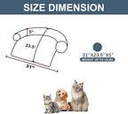 Calming Dogs/Cats Bed Mats, Dog Pad Washable Removable Couch Cover, Plush Long Fur Mat for Pets, Waterproof Lining, Perfect for Small, Medium and Large Dogs and Cats (Navy Blue, 31"x23")