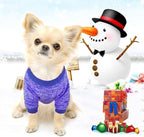 Idepet Pet Dog Classic Knitwear Sweater,Fleece Dog Coat for Small,Medium,Large Dog,Warm Pet Dog Cat Clothes,Soft Puppy Customes (L, DarkBlue)