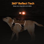 Heavy-Duty Tactical Dog Harness for Large Dogs, No Pull Adjustable Reflective Pet Vest with Molle System, K9 Military-Grade Control for Service Training, Outdoor & 10+ Breeds, Khaki Camo, Medium