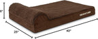 The Dog’s Bed Orthopedic Headrest Dog Bed Large Brown, Memory Foam, Pain Relief for Arthritis, Hip & Elbow Dysplasia, Post Surgery, Lameness, Waterproof Washable Cover